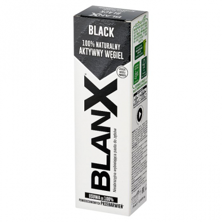 BLANX Black czarna pasta wybielająca do zębów z aktywnym węglem 75 ml